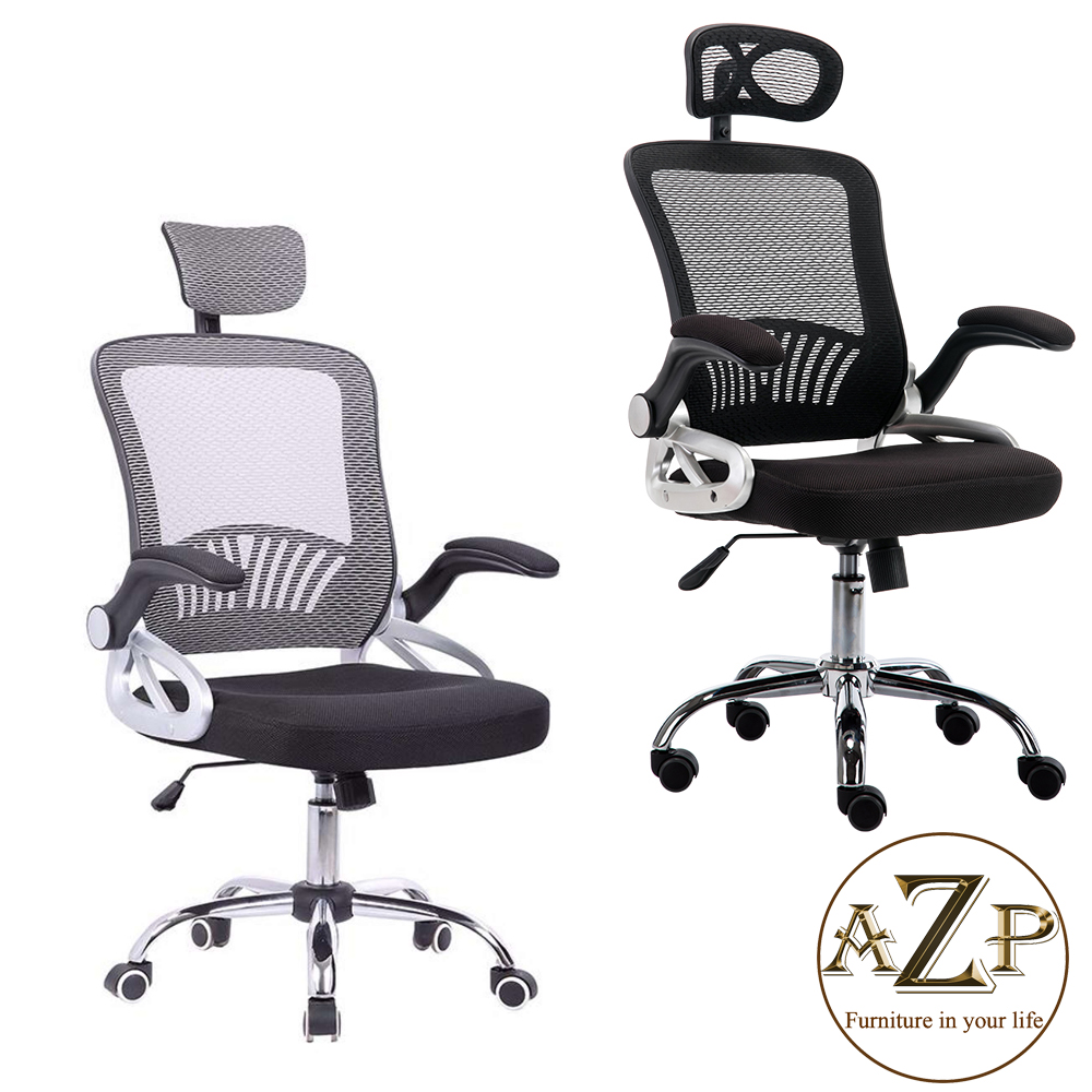 Ghế Giám Đốc, Ghế Văn Phòng AZP FURNITURE Ergonomic AZP-9931 XÁM - Nhóm Lươi Thoáng Mát, Tay Cất Gọn thông minh