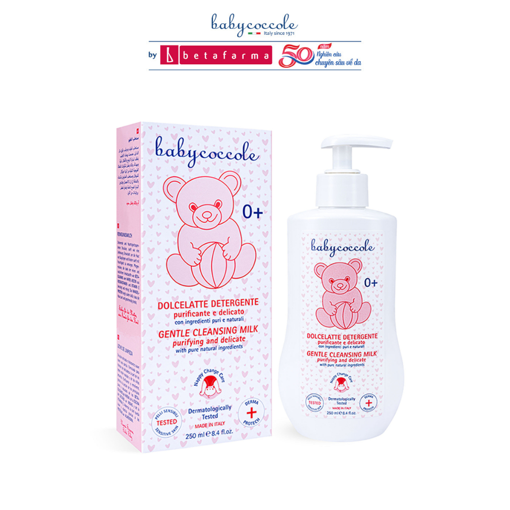 Kem thay tã bỉm cho bé Babycoccole 0M+ làm sạch, ngừa hăm &amp; giảm rôm sảy 250ml