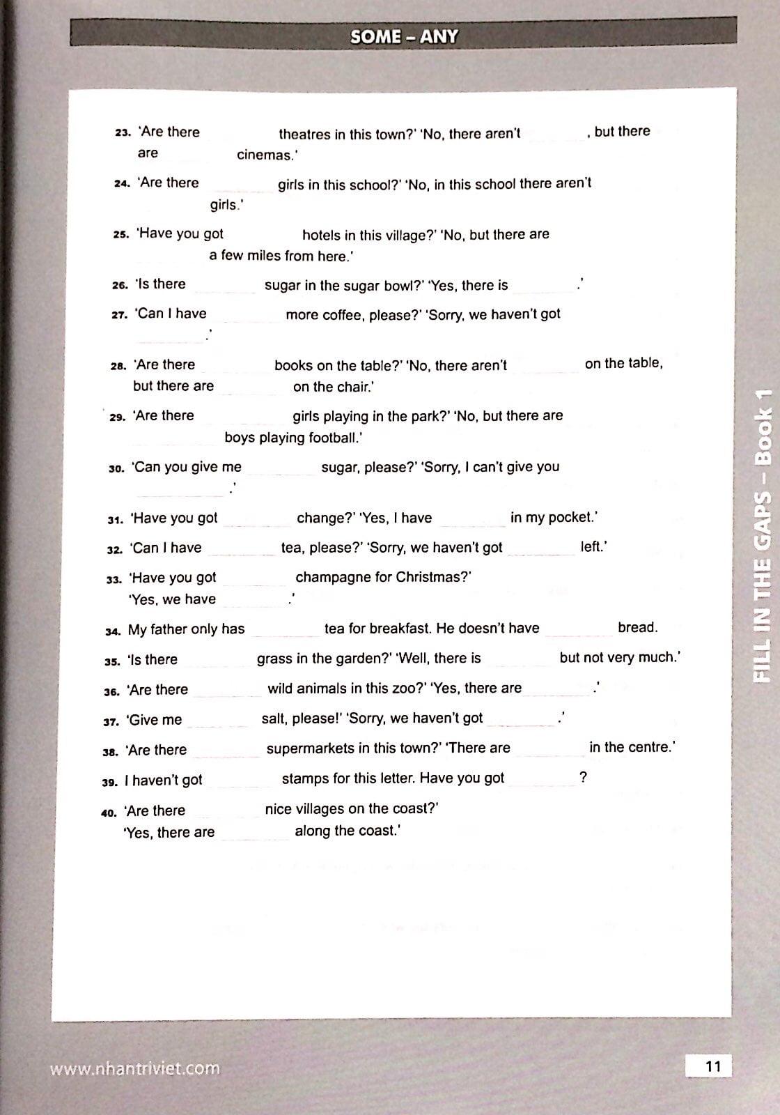 Sách Fill In The Gaps - Book 1 (Không CD) - ảnh 3