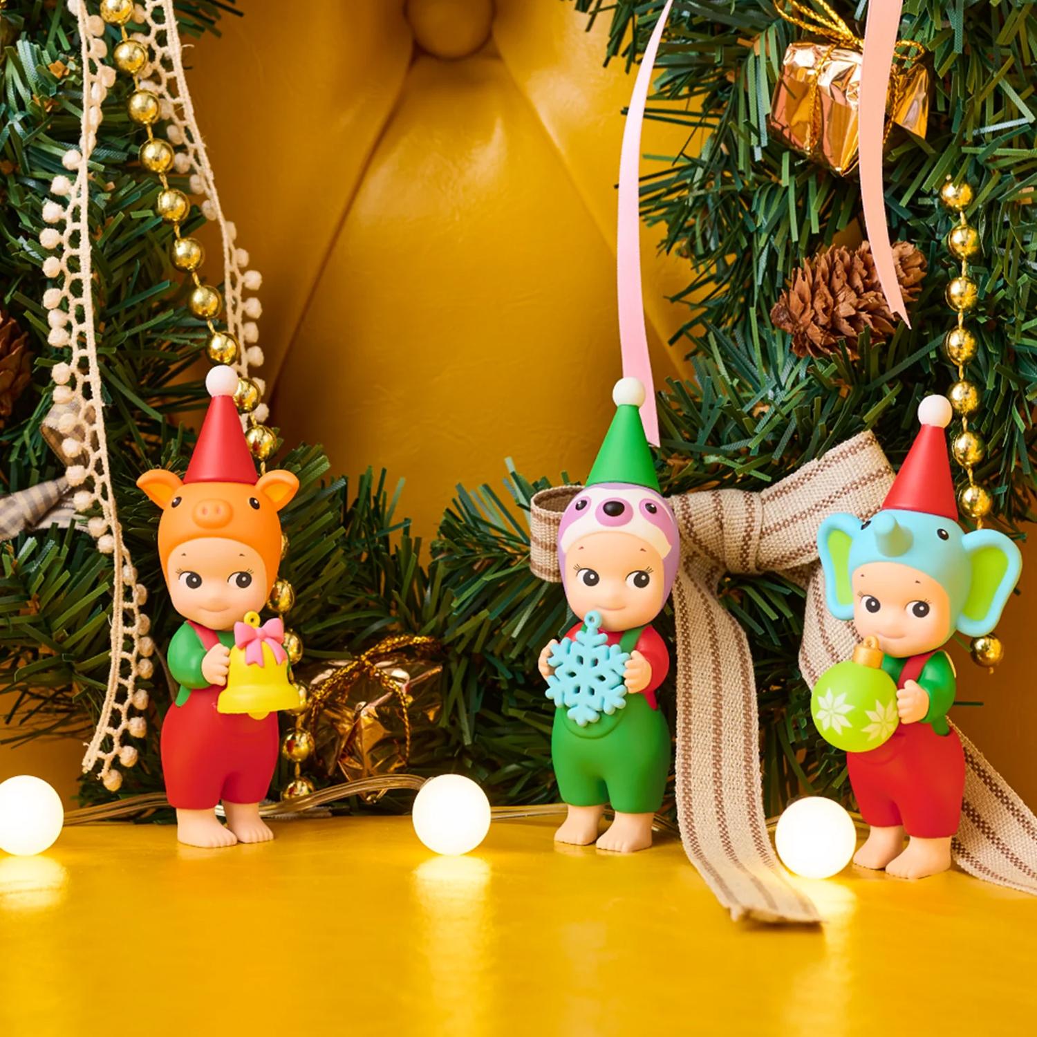 Blindbox Mô Hình Trang Trí Mini - Sonny Angel - Santa's Little Helper Series - Smiski