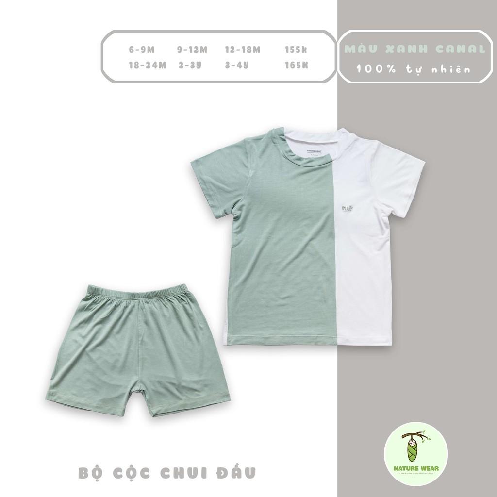 Bộ cộc tay chui đầu cao cấp Nature Wear cho bé trai bé gái