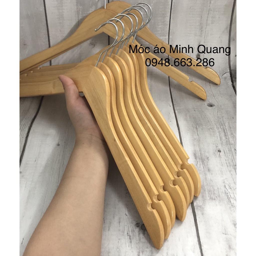 móc treo quần áo-mắc gỗ tam giác không thanh ngang-dài 44cm-đầu móc xoay được 360 độ tiện lợi