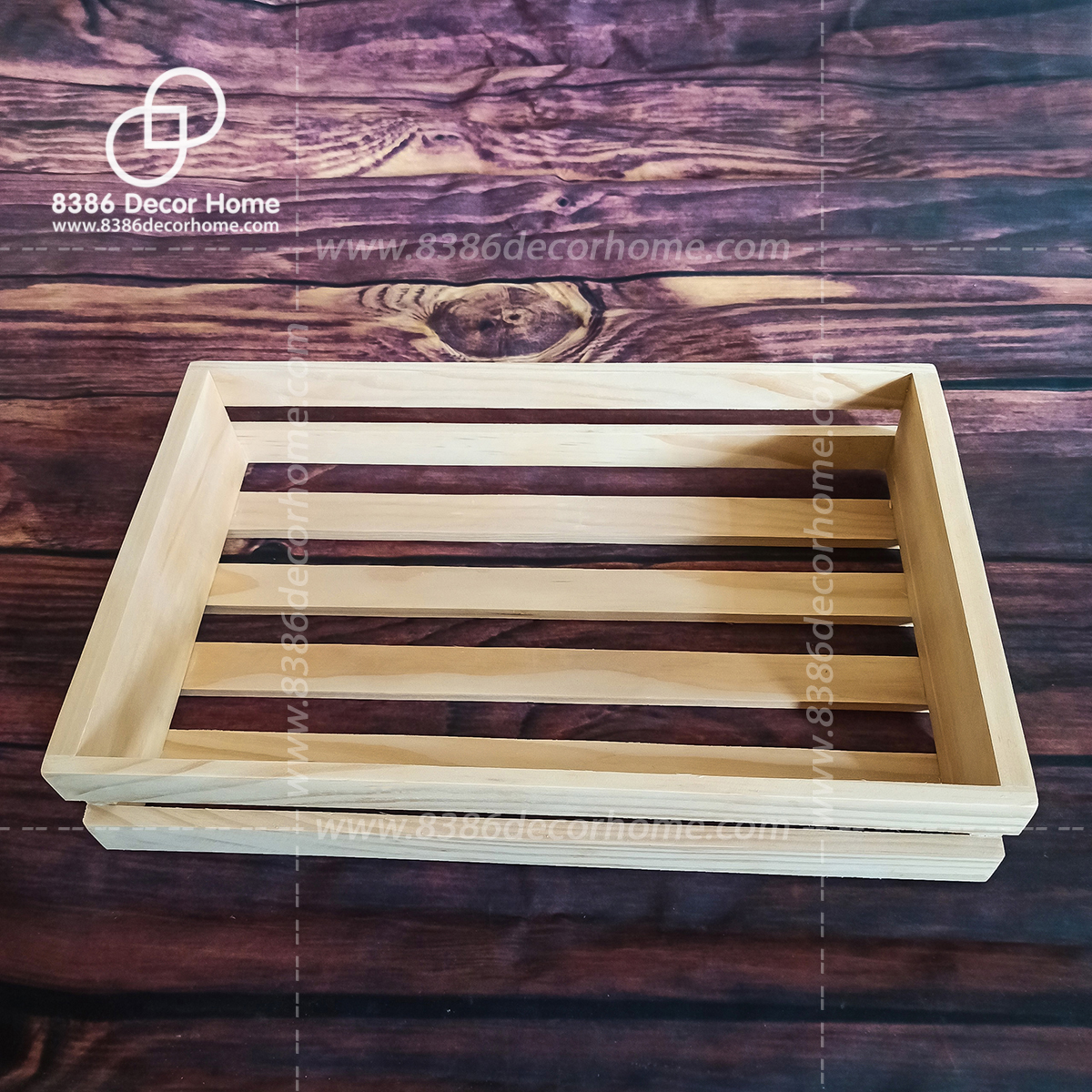 Hộp quà tết, khay gỗ gói quà, Hộp đựng đồ đa năng - Pallet gỗ thông