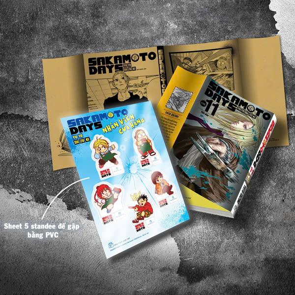 Sakamoto Days - Tập 11 - Một Đòn - Tặng Kèm Sheet 5 Standee Đế Gập