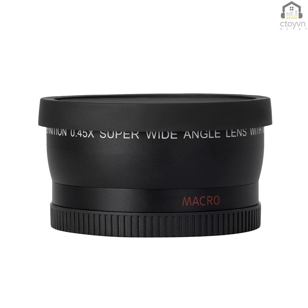 Thấu kính góc rộng HD 52MM 0.45x cho máy ảnh Pentax 52MM DSLR