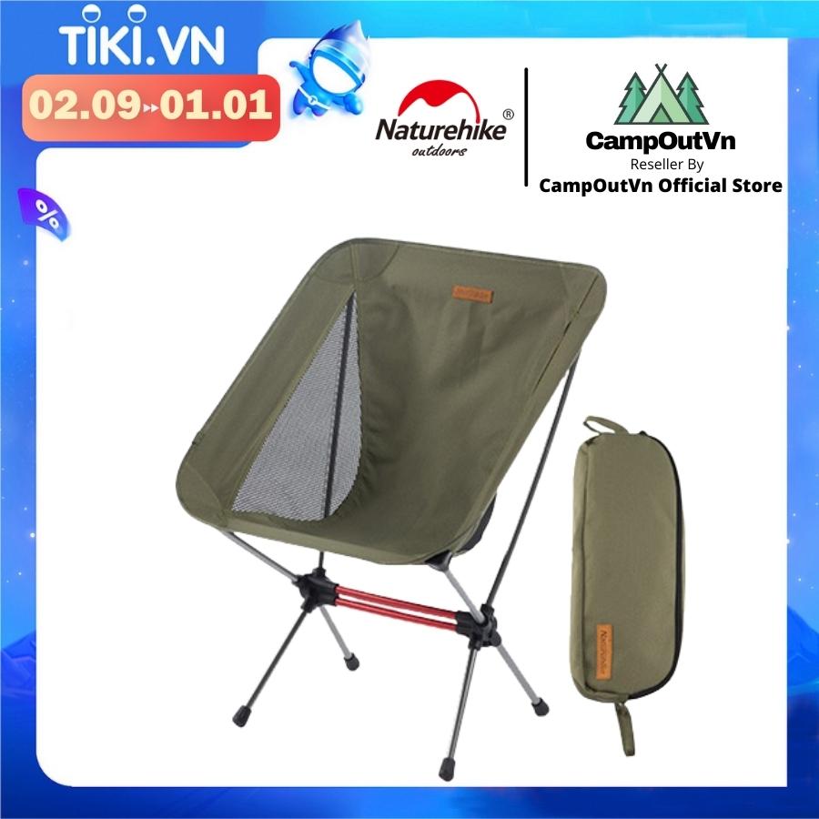 Ghế cắm trại naturehike campoutvn du lịch dã ngoại NH20JJ027 gấp gọn siêu nhẹ vải chống rách thoáng khí khung nhôm hợp kim A204