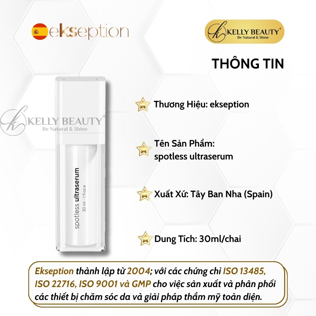 Ekseption Spotless Ultraserum - Tinh Chất Sáng Da, Mờ Thâm Sạm Nám; Tươi Trẻ Làn Da - Kelly Beauty