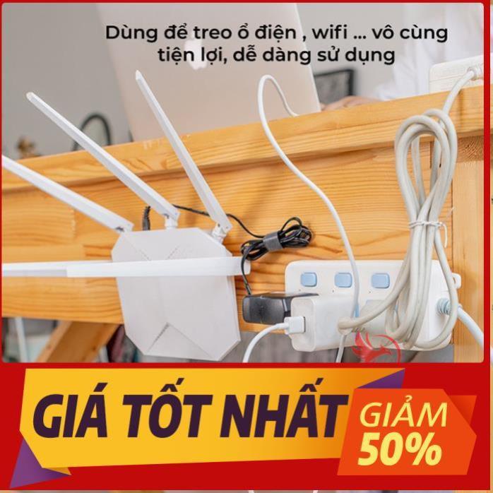 Miếng móc dán treo đồ dán gắn tường đa năng đỡ ổ cắm điện cúc phát wifi tranh ảnh siêu dính chắc trong suốt