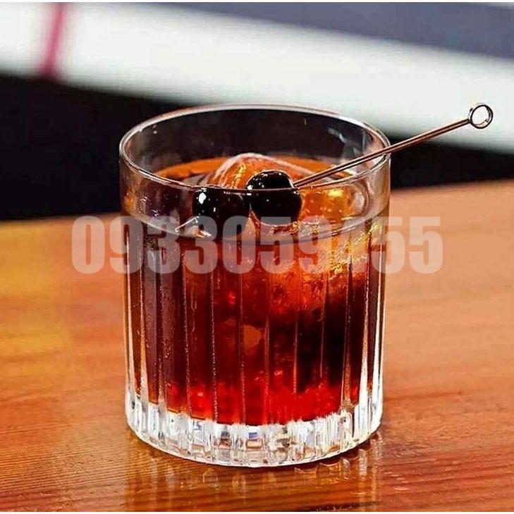 Bộ 6 Ly thủy tinh uống nước cao cấp 300ml, cốc uống whisky Xéo sang trọng