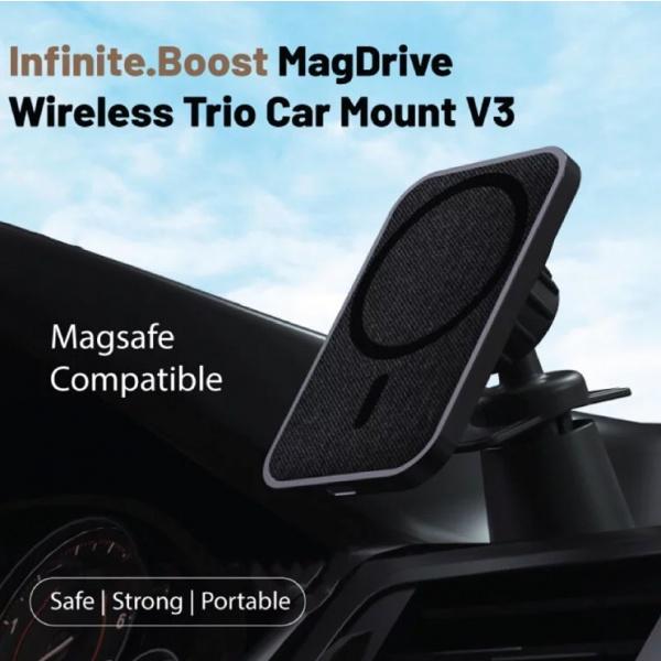 Đế Sạc Không Dây Mazer Infinite.Boost Mag.Drive 15W Wireless Car Bracket Hiện Đại Nhanh Chóng