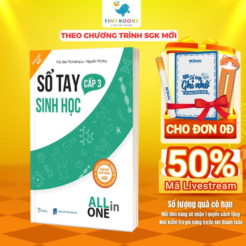 Sách - Sổ Tay Sinh Học Cấp 3- All In One (Cập Nhật Chương Trình SGK Mới) - TKBooks