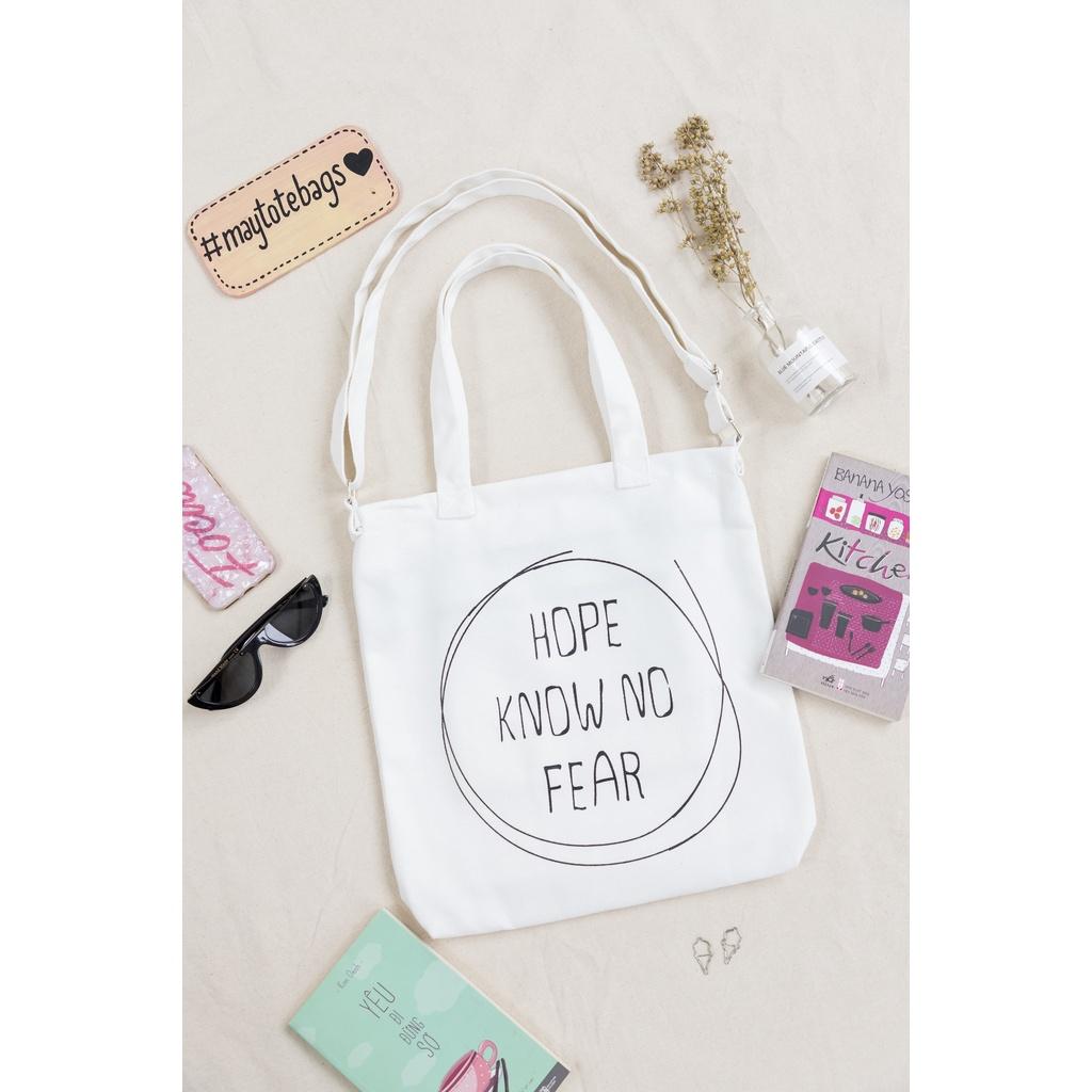 Túi Tote Vải Canvas In Hope Đeo Vai / Chéo / 2in1 - May's Tote Bags