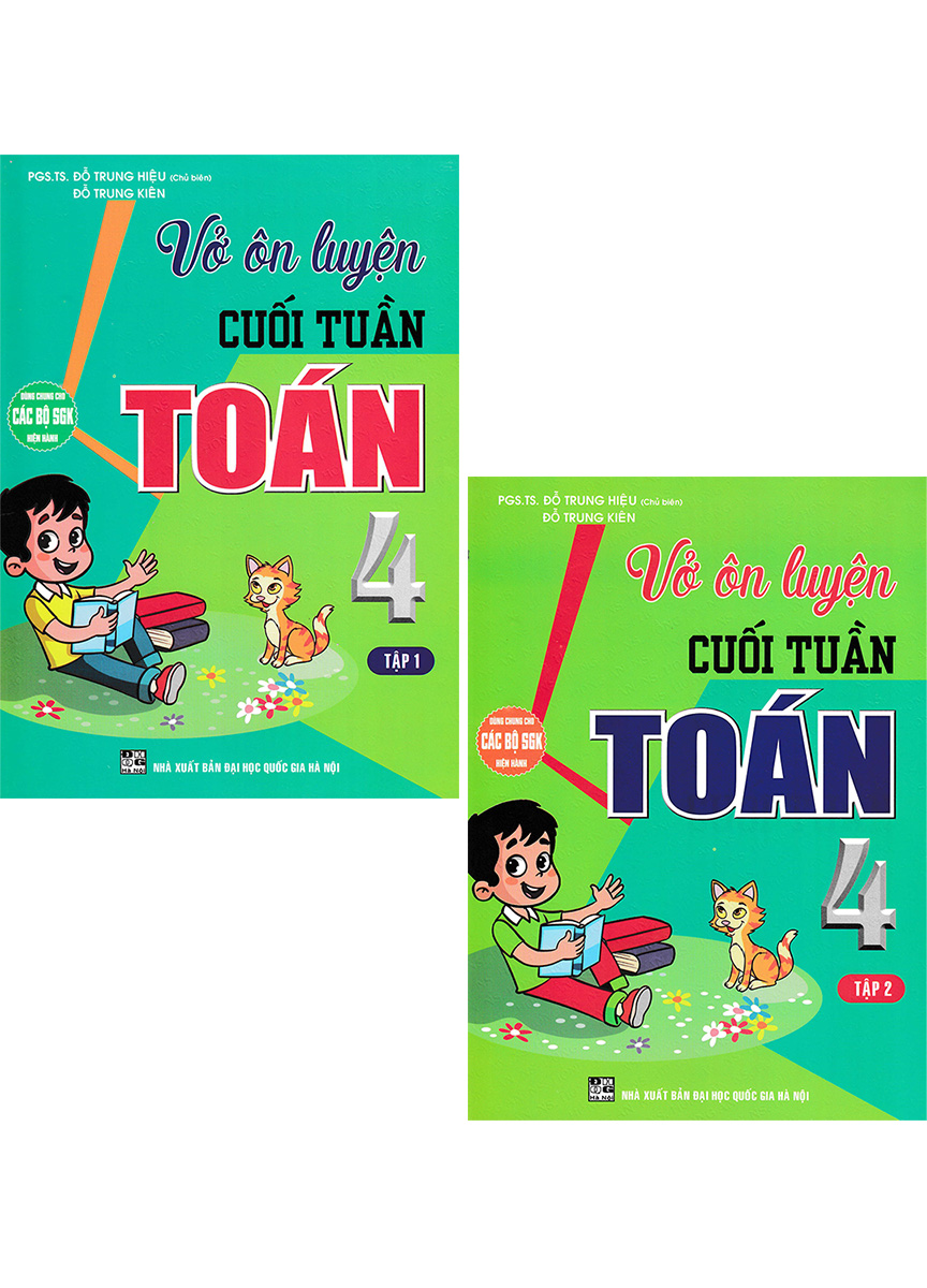 Combo Vở Ôn Luyện Cuối Tuần Toán 4 Tập 1 + 2 _HA