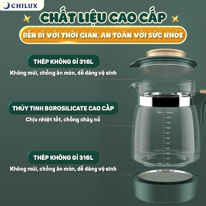 Máy hâm nước pha sữa giữ nhiệt đa năng CHILUX, giữ ấm suốt 24H, tiệt trùng bình sữa bằng hơi nước, hàng chính hãng bảo hành 2 năm