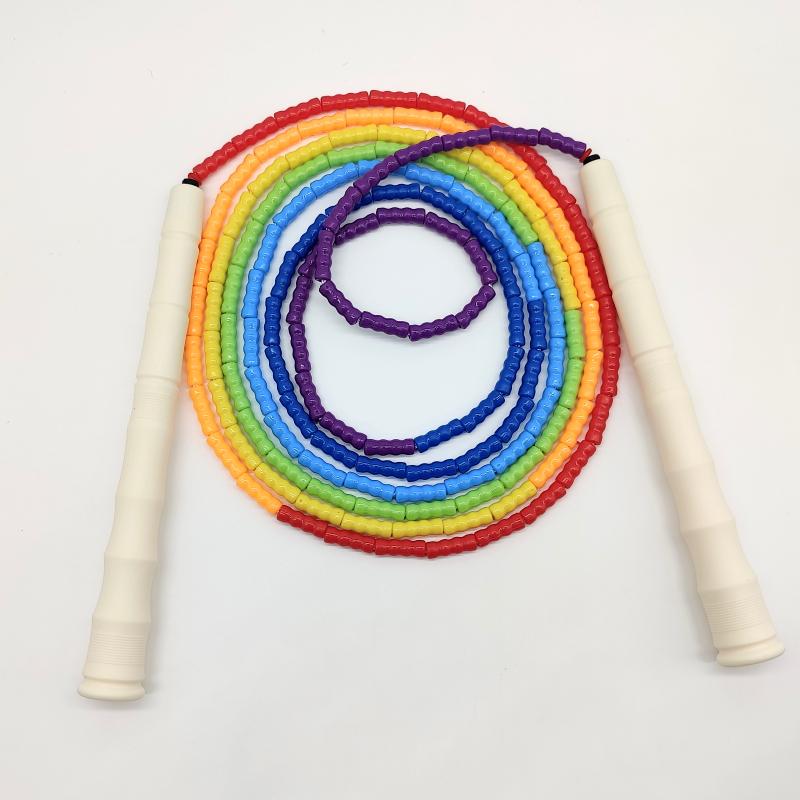 3M Rainbow Đính Hạt Bỏ Qua Dây Trắng Tay Cầm 21Cm Chiều Dài Tự Do Hạt Bỏ Qua Dây Nhảy