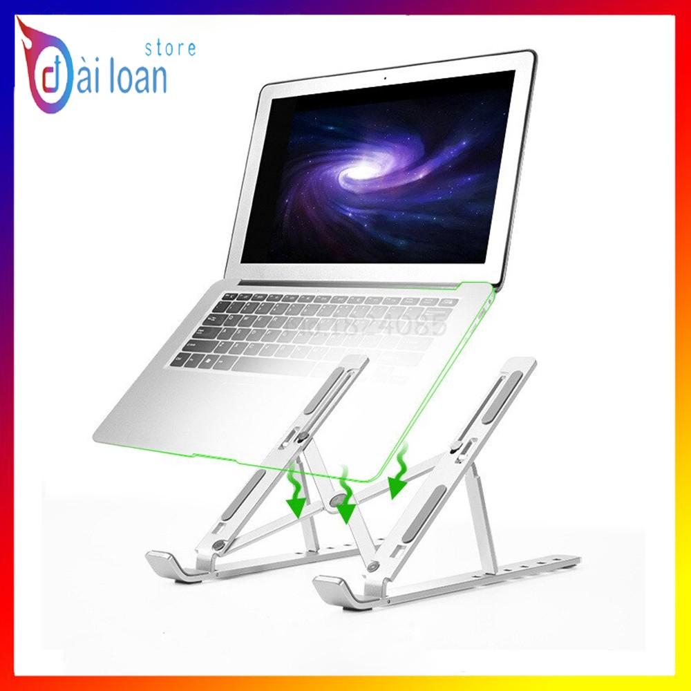 Giá đỡ tản nhiệt cho laptop, macbook, máy tính bảng chất liệu hợp kim nhôm siêu chắc, xếp gọn tiện dụng