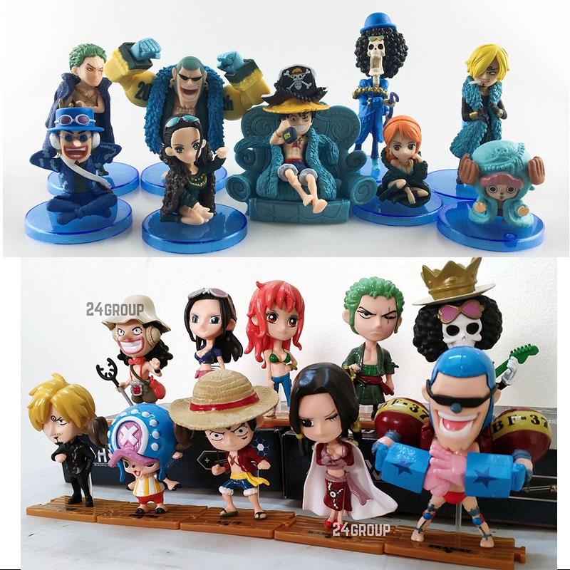 Mô hình one piece chibi wcf băng mũ rơm onepiece phiên Bản kỷ niệm 20 năm Đảo hải tặc anime luffy brook franky nami