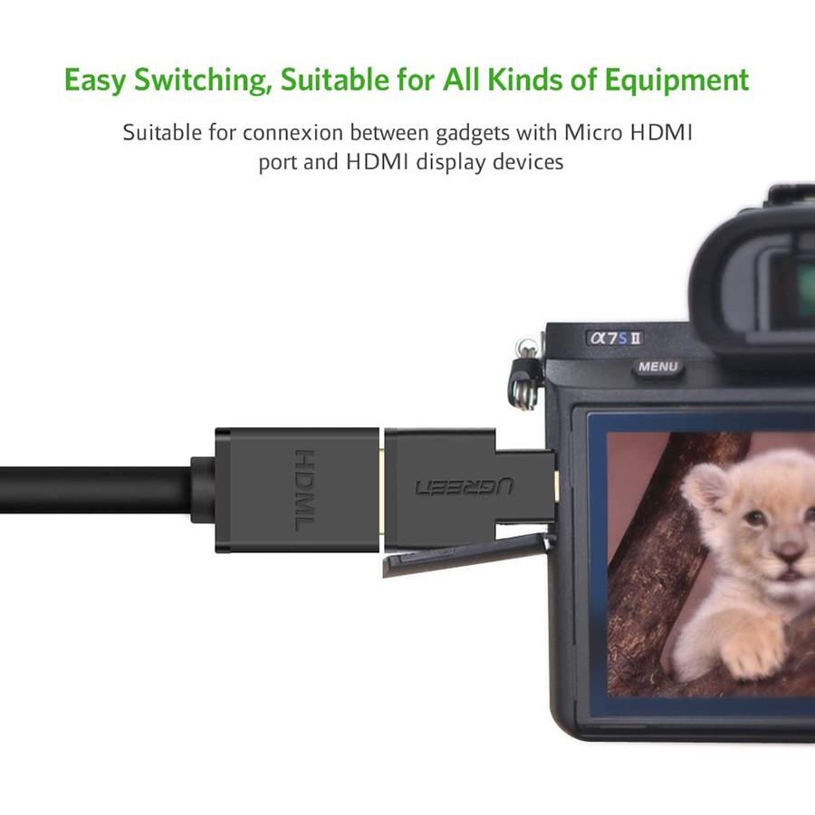 Đầu chuyển Micro HDMI sang HDMI Ugreen 20106 chính hãng - Hàng Chính Hãng