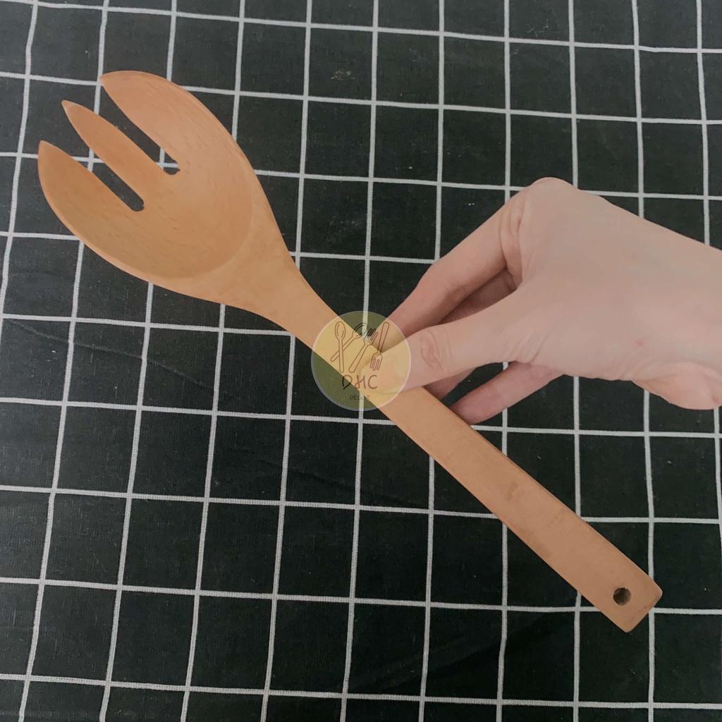 Bát gỗ Keo nguyên khối kích thước đựng Salad/món trộn/hoa quả/đồ khô