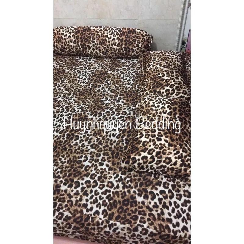 Bộ drap thun hàn quốc mẫu da beo