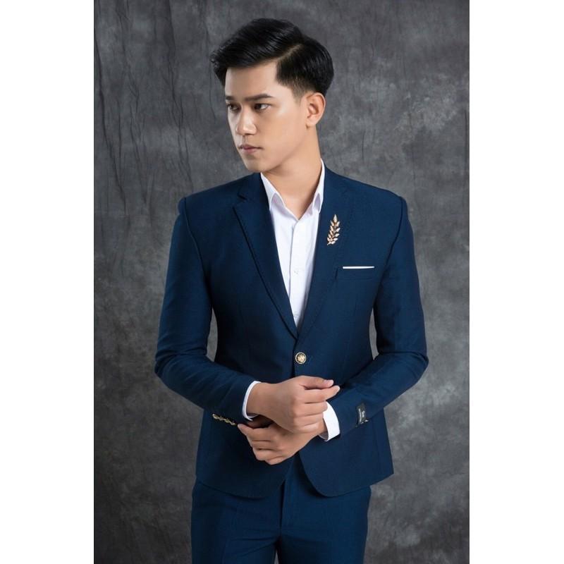 Bộ vest màu xanh navy V004