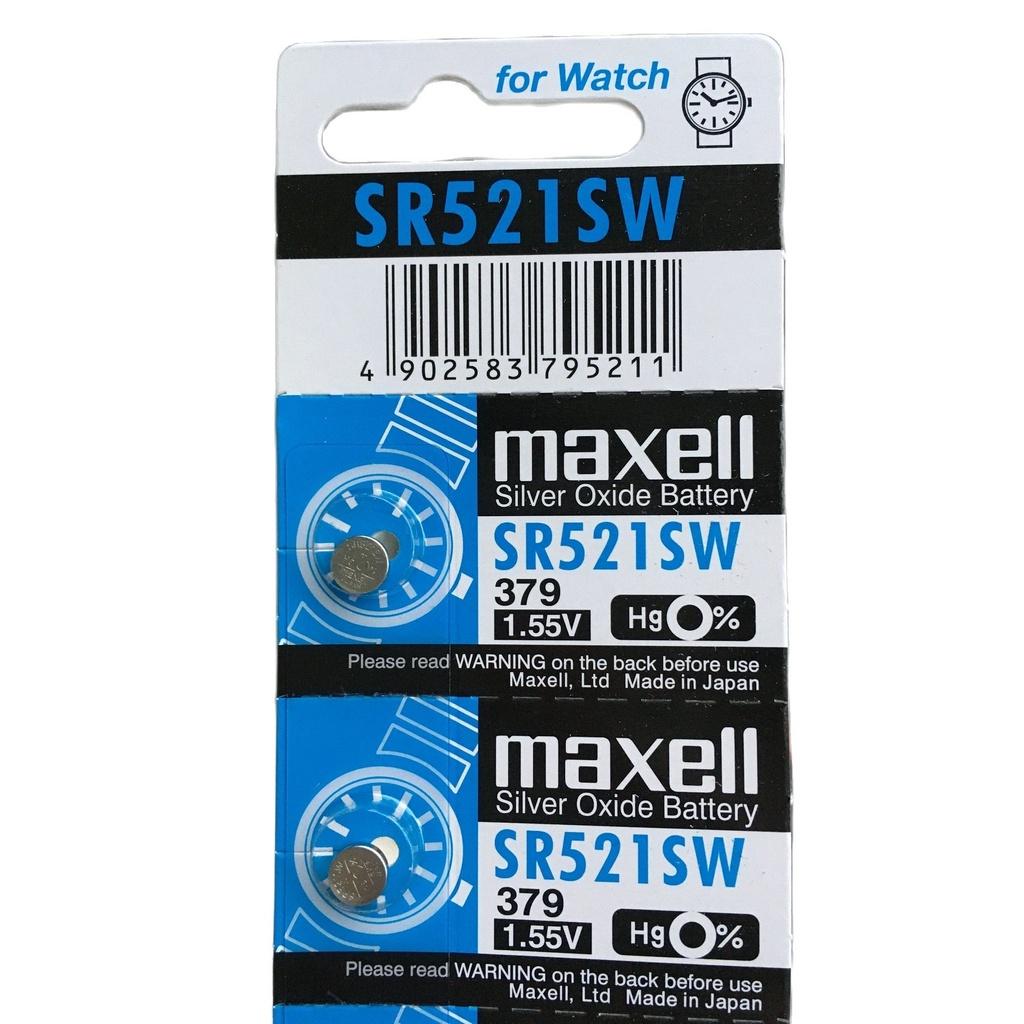 Pin Đồng Hồ Maxell AG0 SR521SW 379 1.55V Nhật Bản