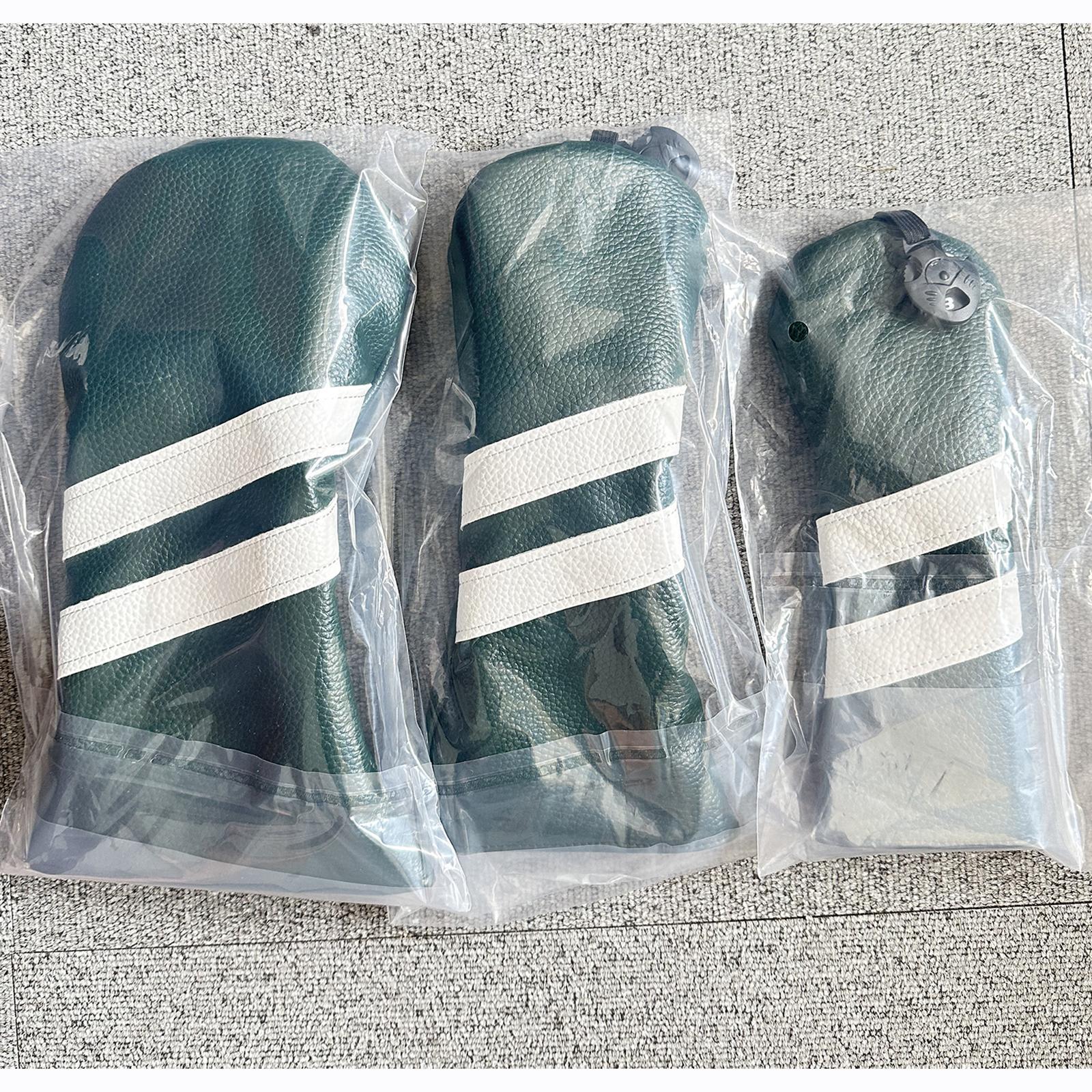 3 Pack Golf Club Covers, Golf Club Head Covers for Driver, Woods and Hybrid, Golf Driver Headcover to Golf Clubs