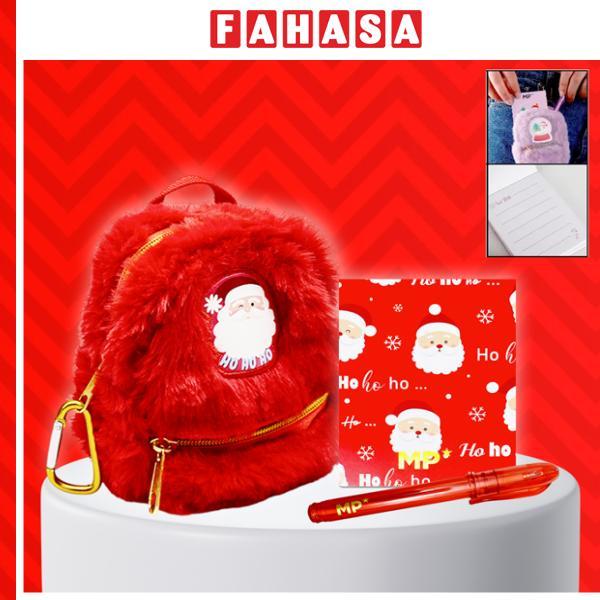 Bóp Viết Mini Giáng Sinh Kèm Sổ Tay Và Bút Bi - MP CH57014 - Màu Đỏ