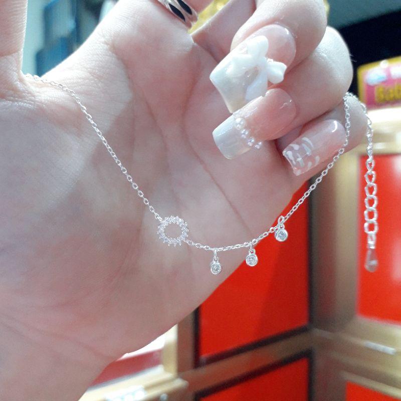 Lắc tay bạc đính đá cao cấp  YN JEWELRY SL
