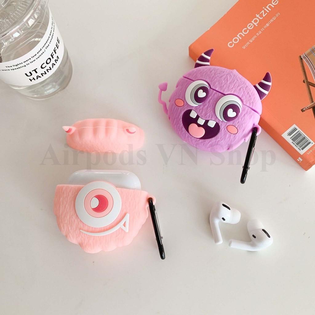 Bao Case Ốp dành cho Airpods Pro mắt to sừng siêu xinh silicon cao cấp