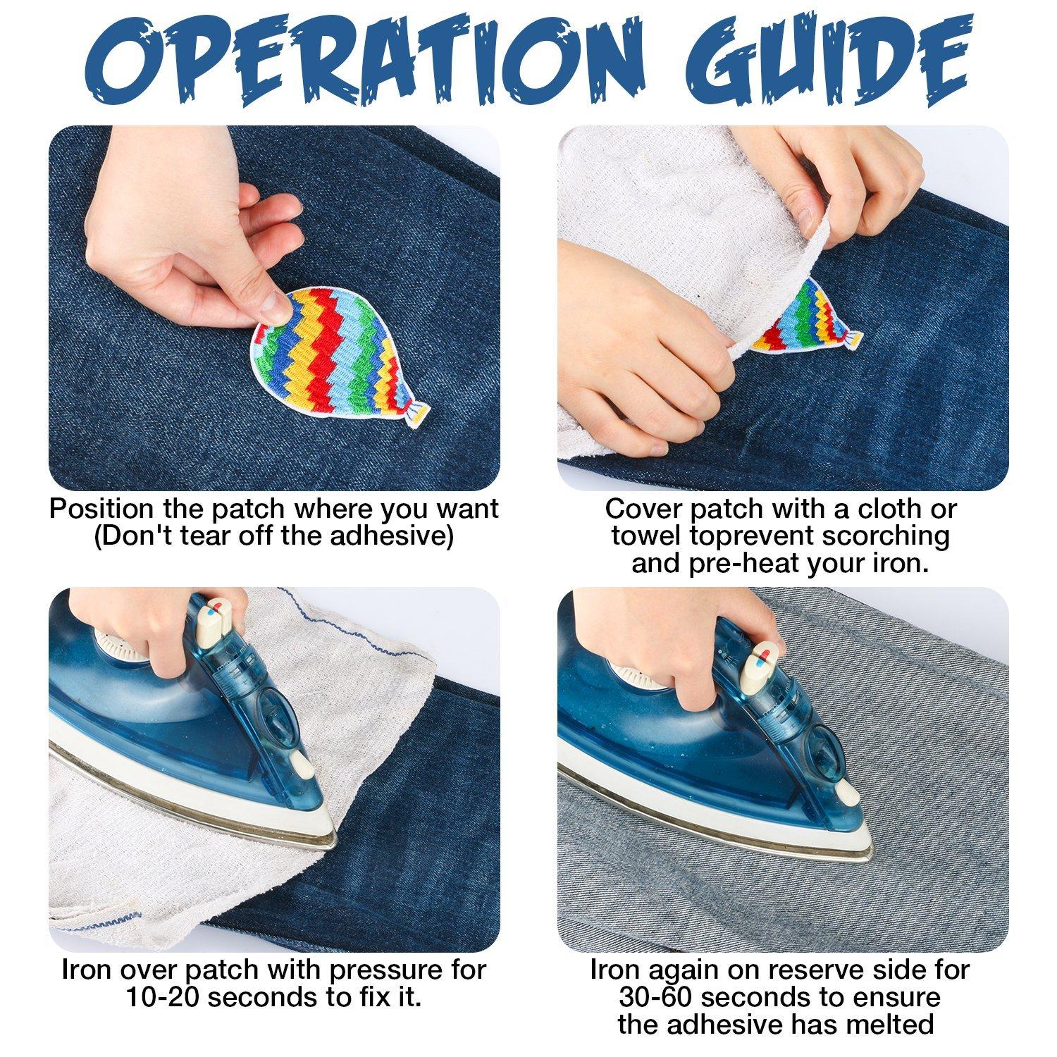 Miếng dán ủi, Quần áo Miếng dán ủi, 20 chiếc Miếng dán ủi hình hoa hồng cổ điển hoặc Miếng dán may cho quần áo Áo phông Quần jean Áo khoác