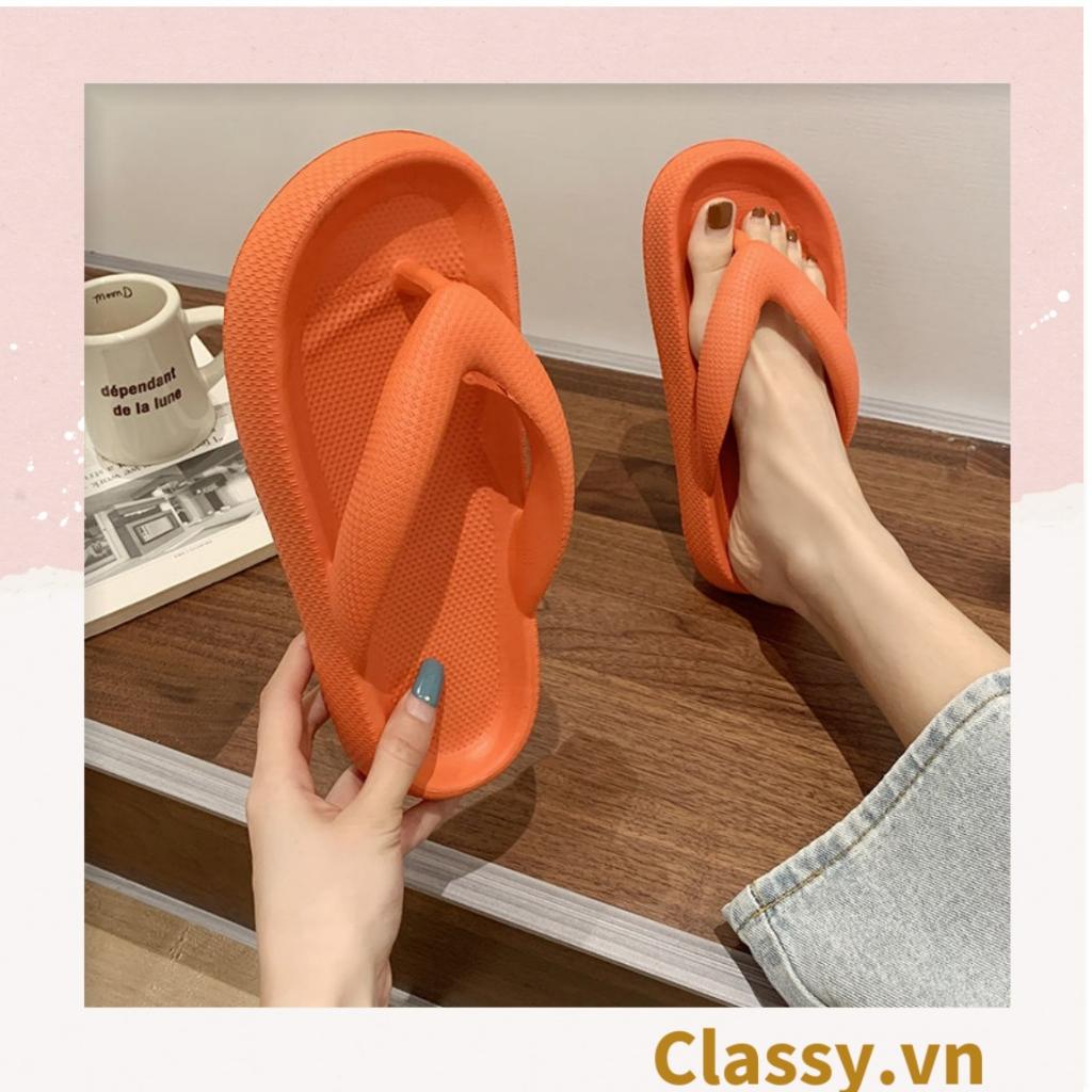 Dép nữ Classy xỏ ngón đế mềm chống trượt, màu sắc dễ thương thích hợp đi biển G1063