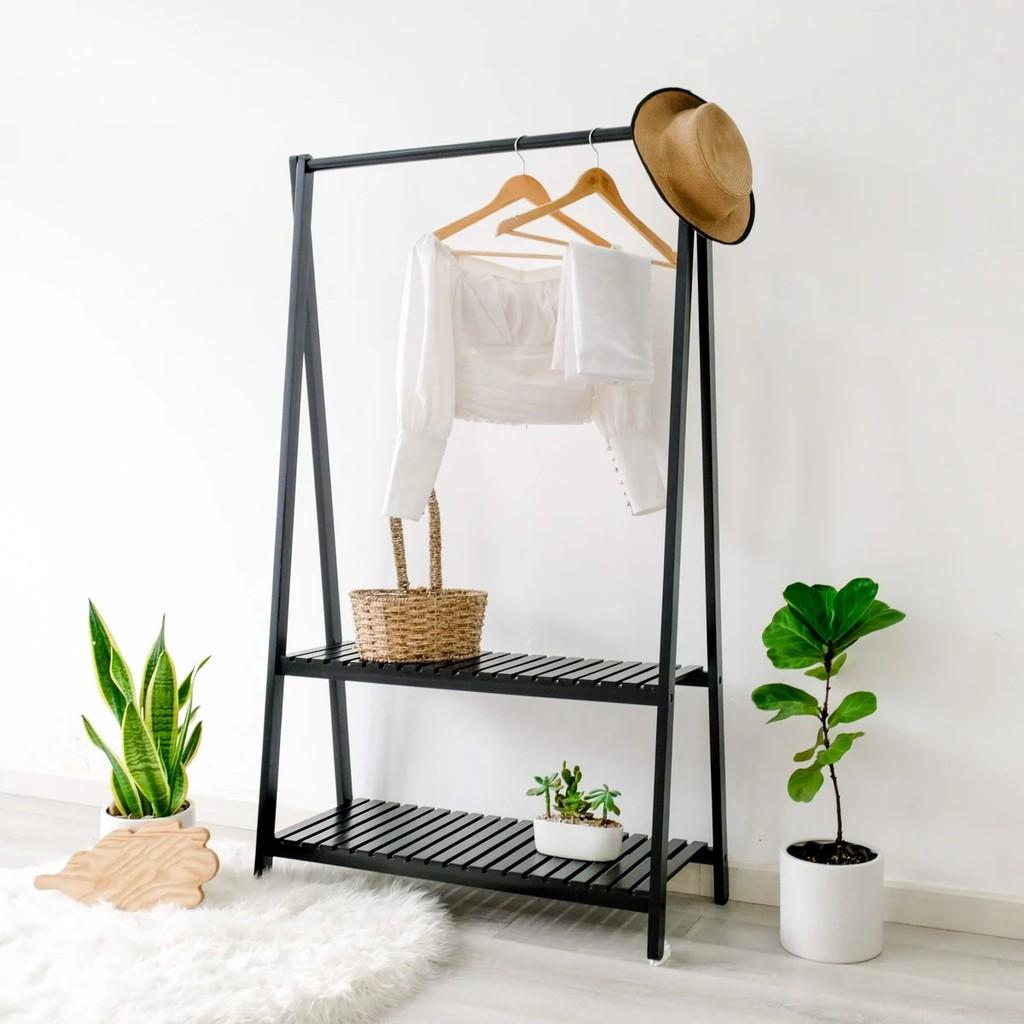 Giá Treo Quần Áo Chữ A Bằng Gỗ Thông Hanger 2F Size M Natural - Nội Thất Kiểu Hàn