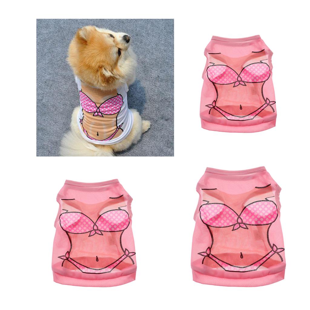 Pet Clothes Dog Cat Apparel Vest for Puppy Cat Bikini Printing Clothes