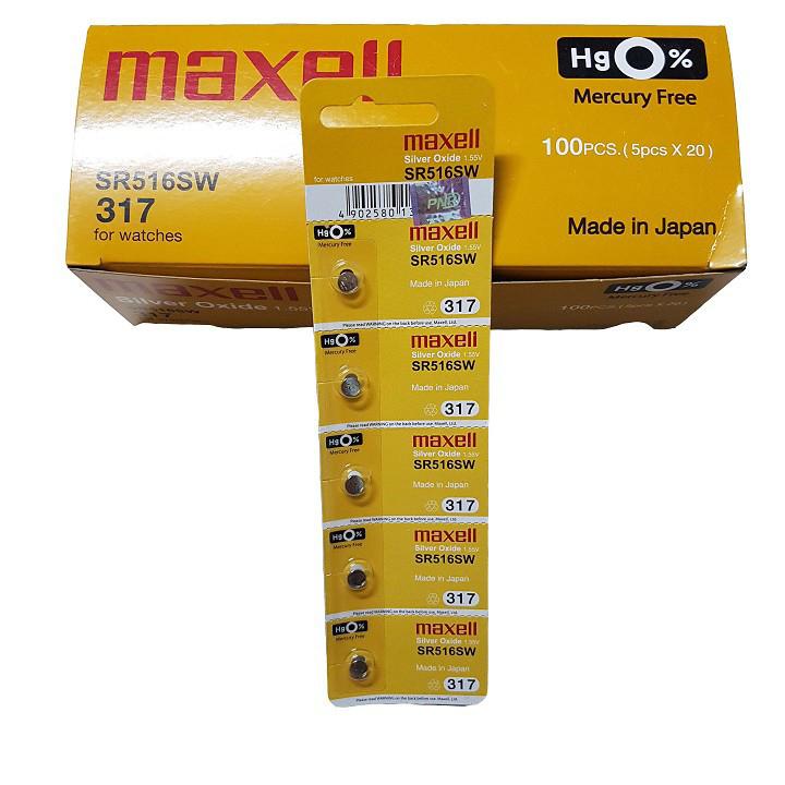 Pin chính hãng Maxell 317 SR516SW dành cho đồng hồ, thiết bị điện tử - 1 viên