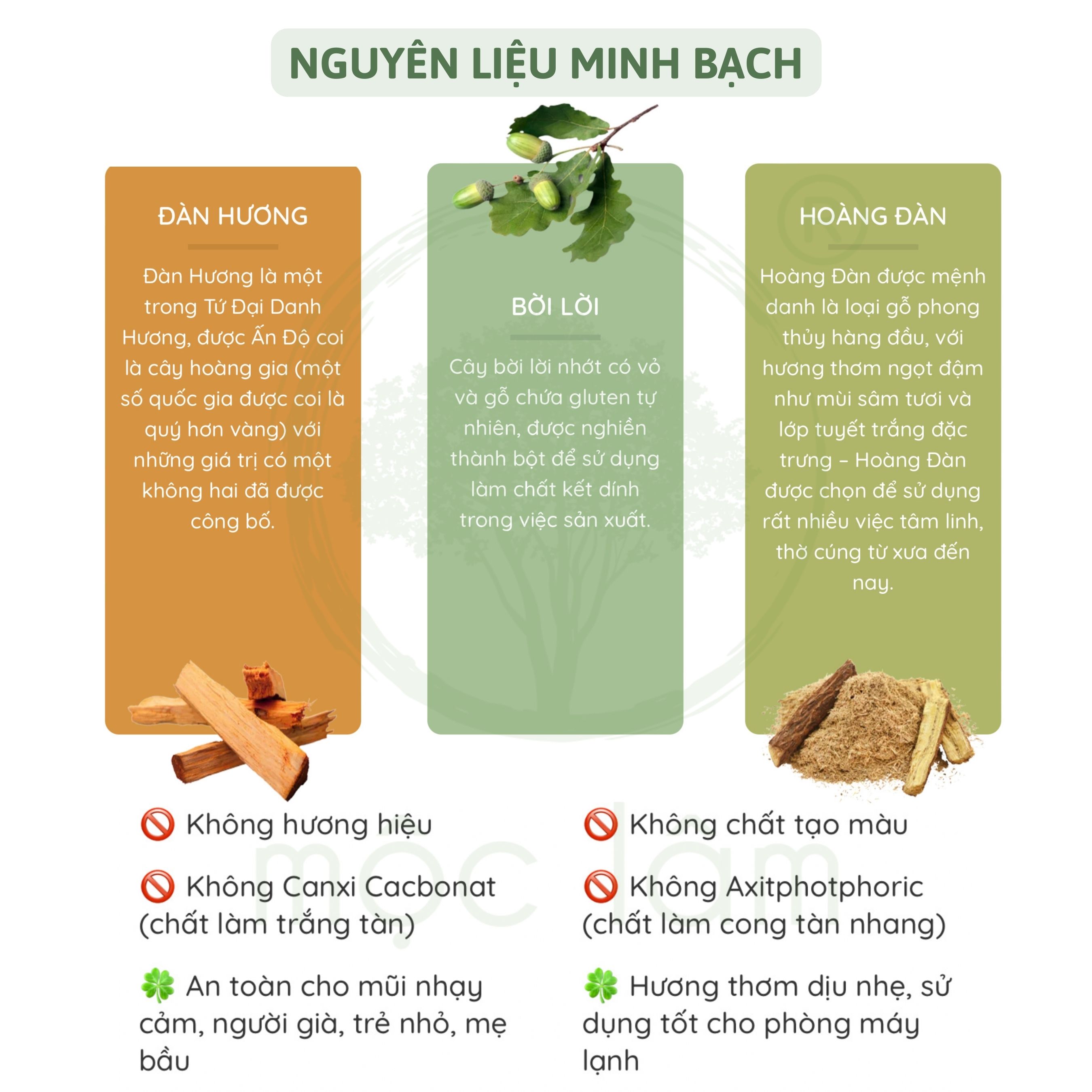 Nhang Sạch Đàn Hương MỘC LÂM 29cm 500cây, Nhang Thơm, Ít Khói - Ít Tàn, Hương Thơm Dịu Ngọt Tự Nhiên