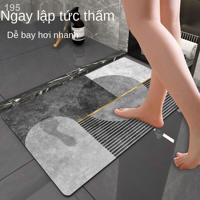 Thảm bùn tảo cát mềm, thấm phòng tắm cao cấp nhẹ, chống trơn trượt cửa tắm, chà sàn nhanh khô gia dụng