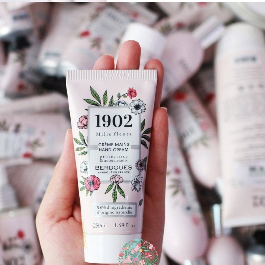 Kem Dưỡng Da Tay Berdoues 1902 Mille Fleurs Hands Cream (50ml) + Tặng kèm 1 mặt nạ sủi bọt thải độc da S:um 37 Đen