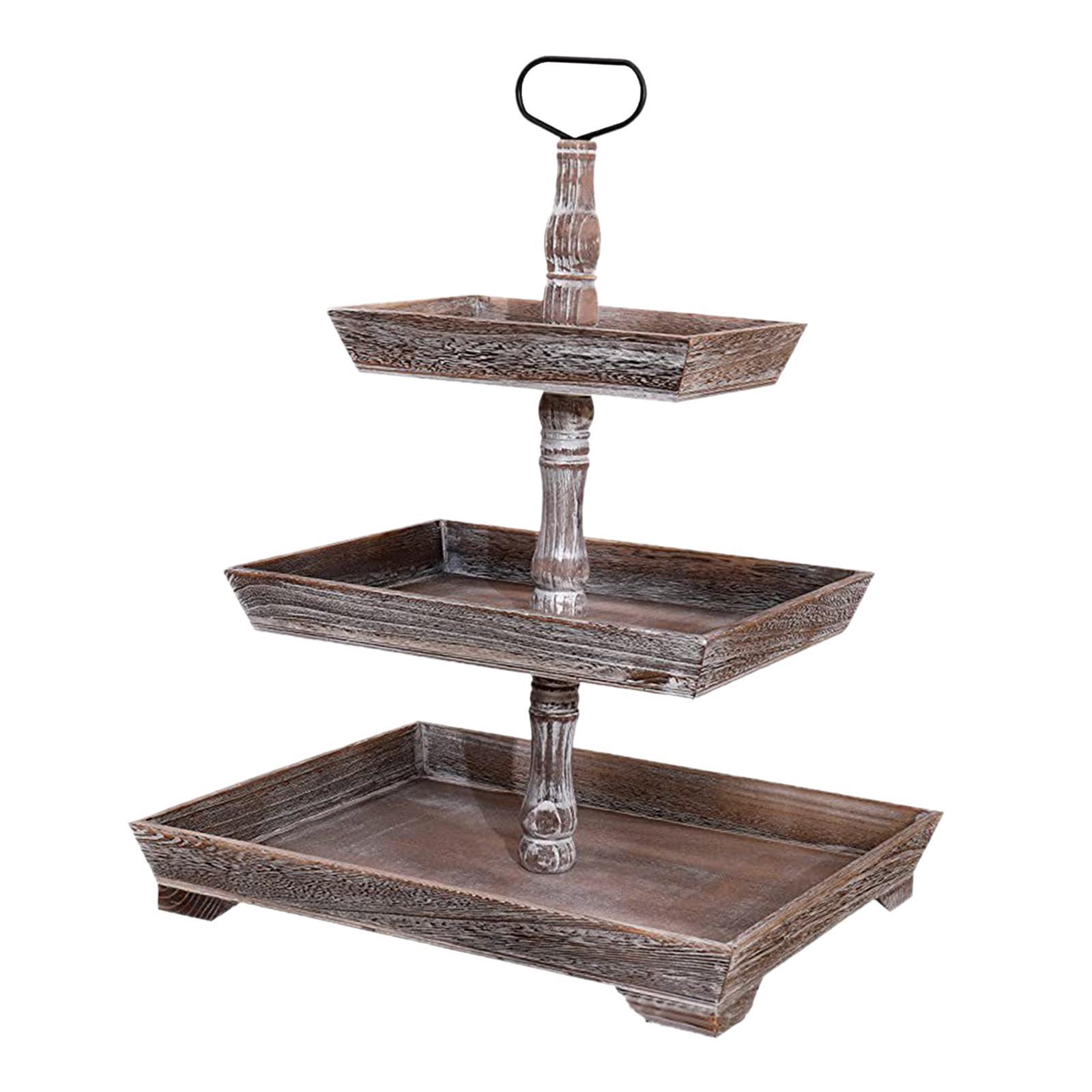 Serving Tray Pastry Food Serving Stand Cake 3 Leyer for Birthday