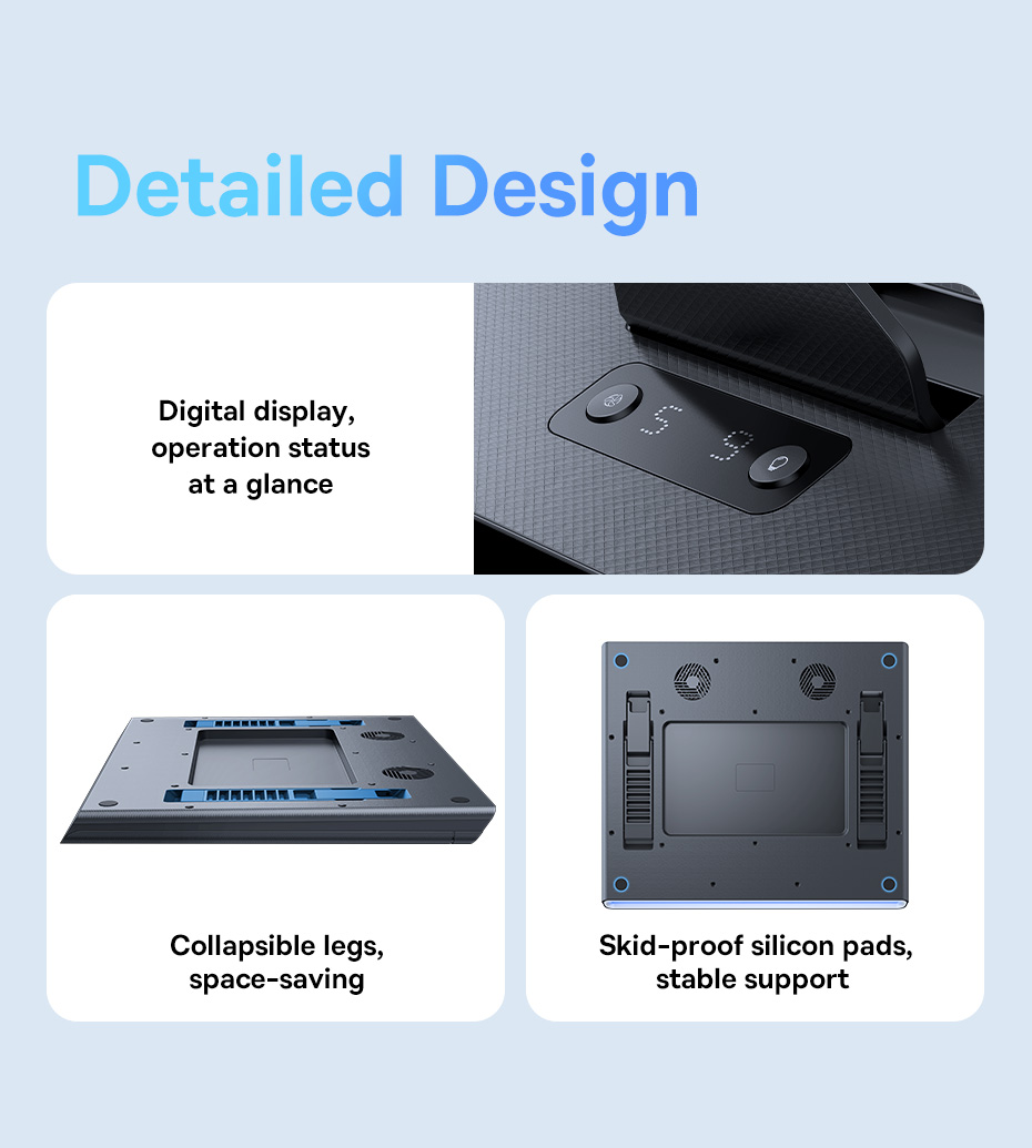 Giá đỡ Tích Hợp Quạt Tản Nhiệt Cho IPad/Laptop Baseus ThermoCool Heat-Dissipating Laptop Stand- LUWK-  Hàng chính hãng