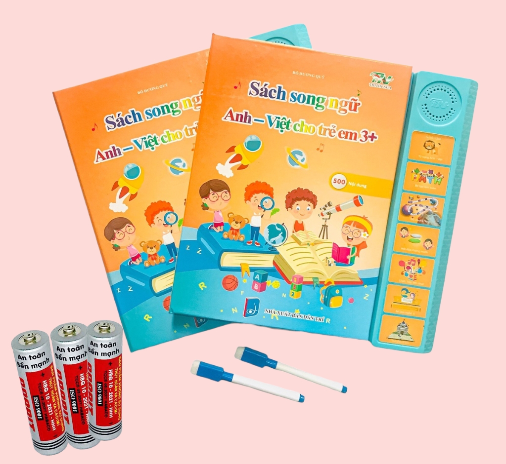 Bảng Nói Điện Tử Song Ngữ Anh - Việt 28 Trang Nhiều Chủ Đề Cho Bé Phát Triển Ngôn Ngữ