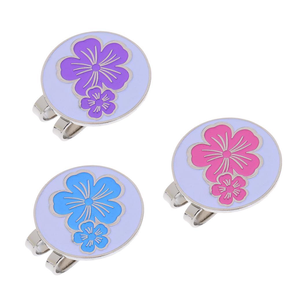 4xGolf Hat Clip with Detachable Golf Ball Marker Cap Clip Blue