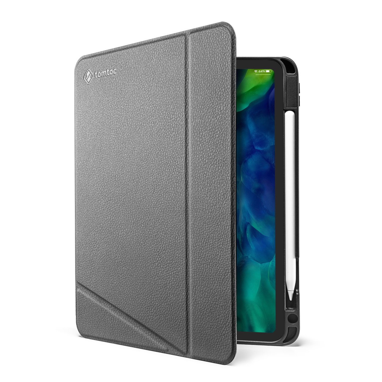 Bao Da For IPad 10.9 inch 2020 Tomtoc Từ Tính Đa Góc Smar-Tri Hỗ Trợ Sạc Không Dây Apple Pencil B02-005 - Hàng Chính Hãng
