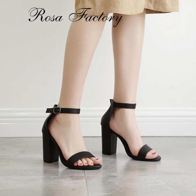 Giày cao gót 7 phân quai ngang da mờ Rosa_factory CG-0112