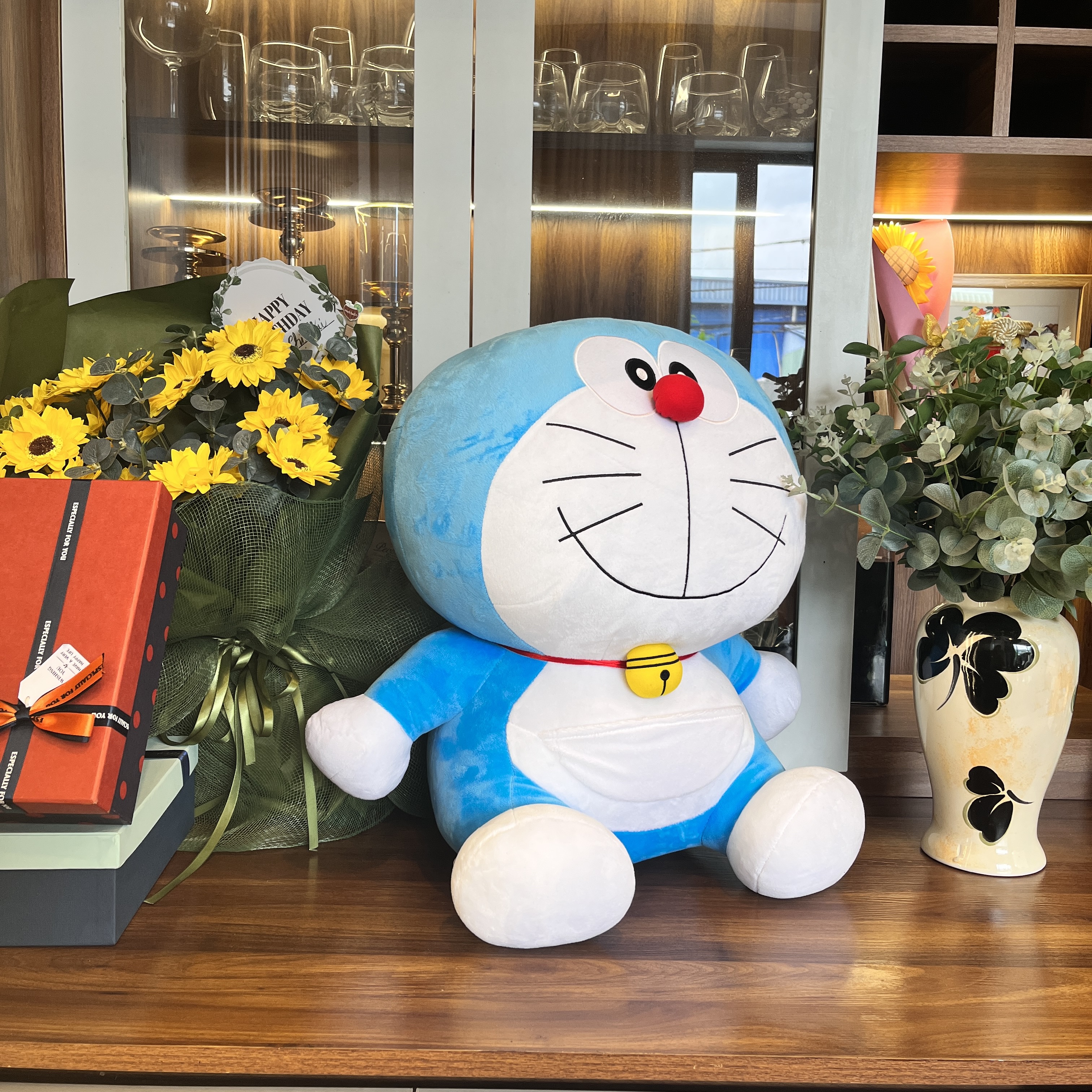 Gấu bông Doraemon, Thú bông Doraemon Size L, Gấu bông khổng lồ 52cm  - Sản Phẩm Có Bản Quyền, Phân Phối Bởi Teenbox