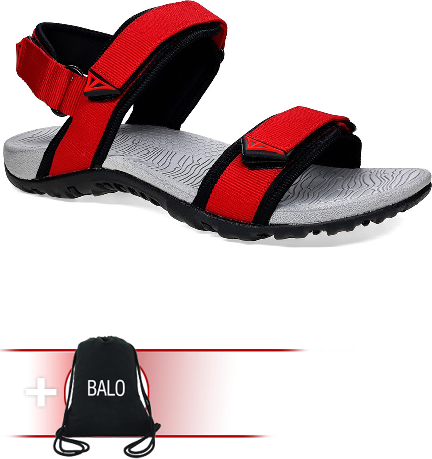 Giày Sandal Việt Thủy Quai Ngang VT01 - Đỏ - Tặng Kèm Balo Túi Rút
