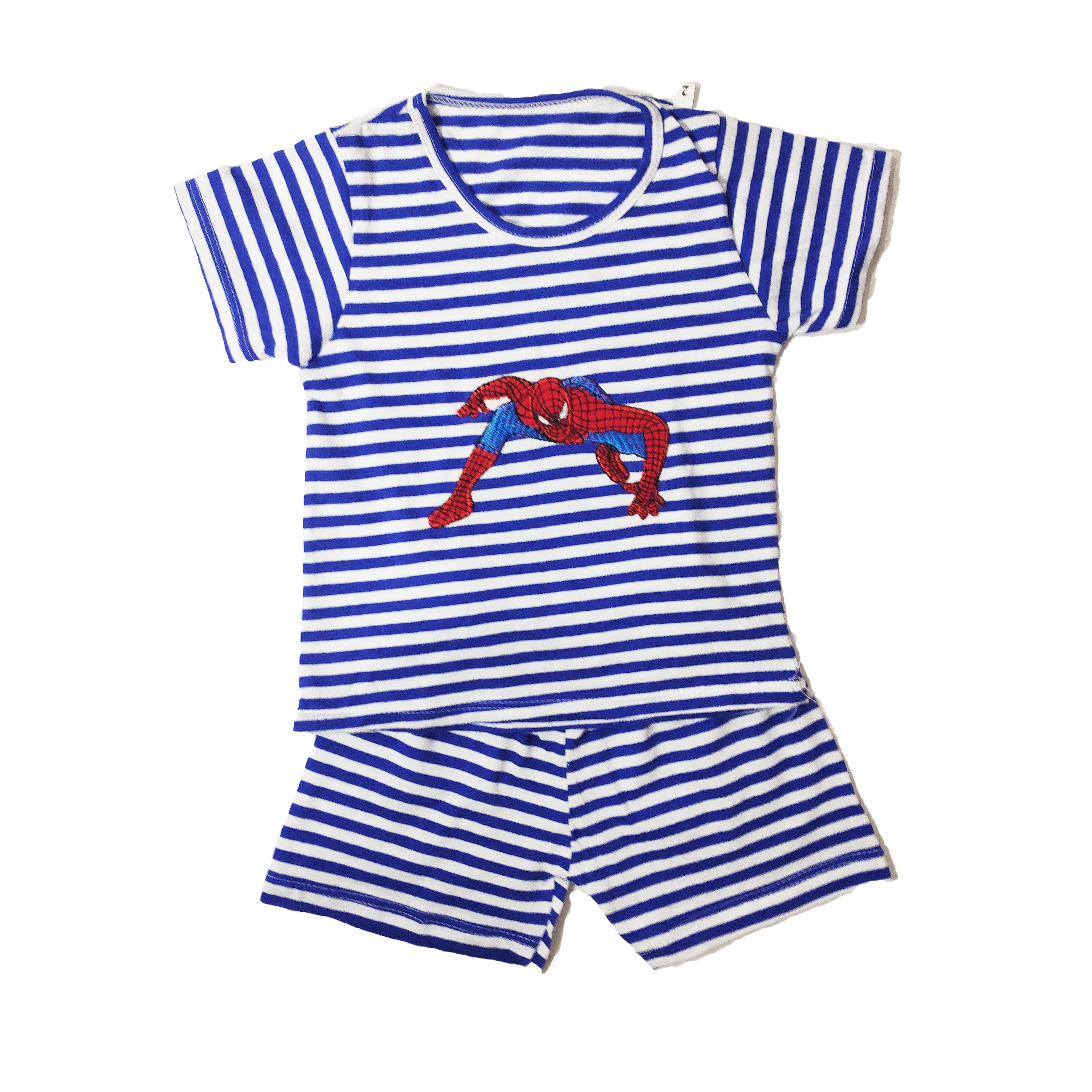 Combo 2 Bộ Cộc Tay Cho Bé Trai Kẻ Sọc Hàng Chất Đẹp Size 5 - 19 Kg Màu Ngẫu Nhiên Khác Nhau