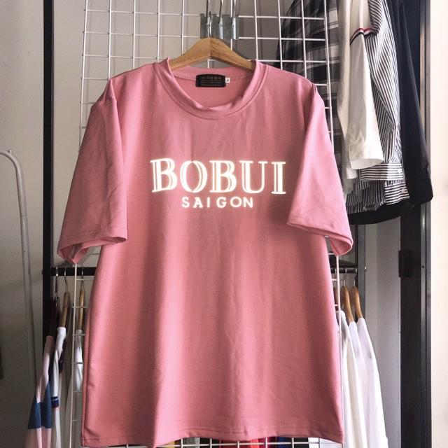 Áo Oversize BOBUI Hồng Phản Quang , Tee Bobui Saigon Reflective Pink Unisex
