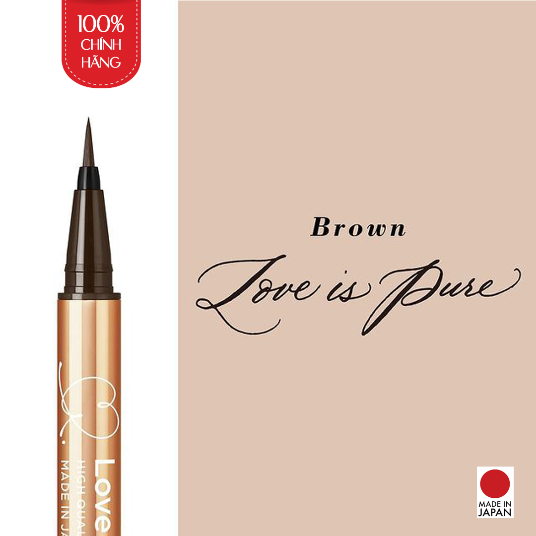 Bút Kẻ Viền Mắt Nhật Bản Không Thấm Nước, Bền Màu, Lâu Trôi Love Liner Liquid Brown Màu Nâu