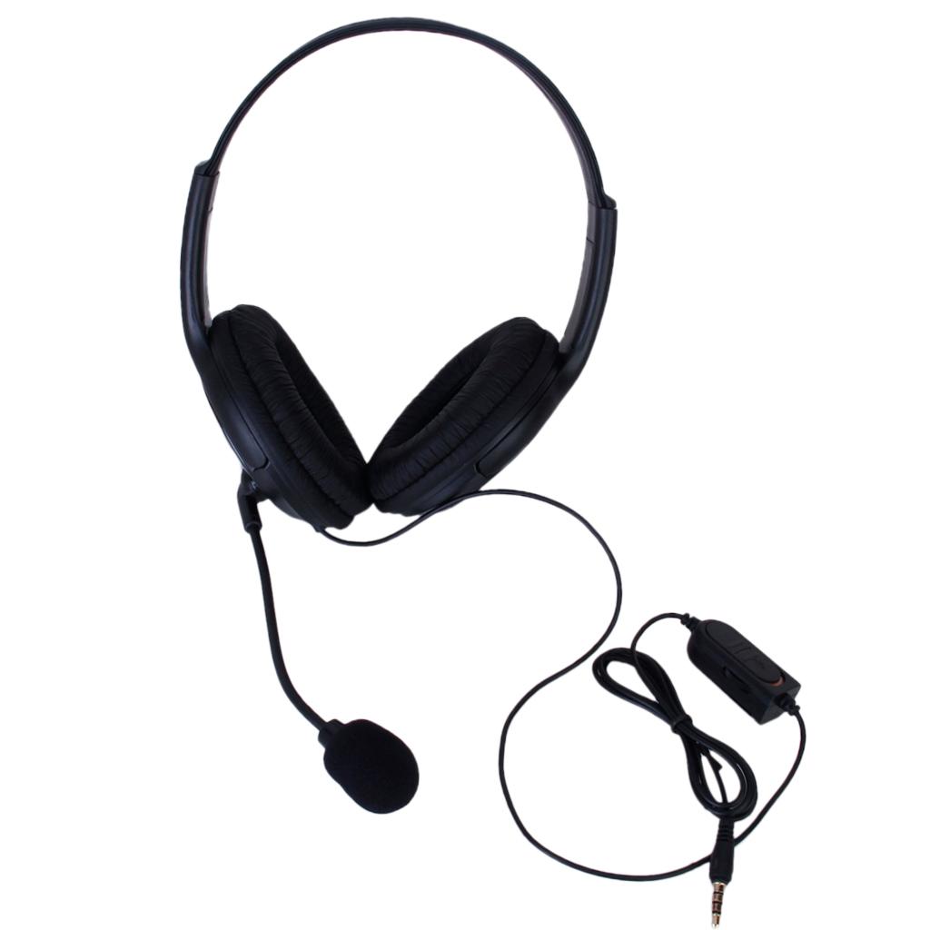 3.5mm Headphone Headset Earphone W/ Microphone Volume Control for  Game
